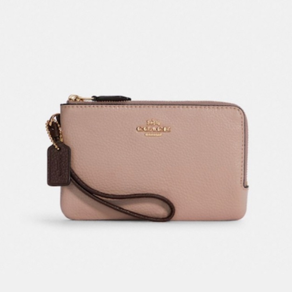 Coach Corner Zip Wristlet